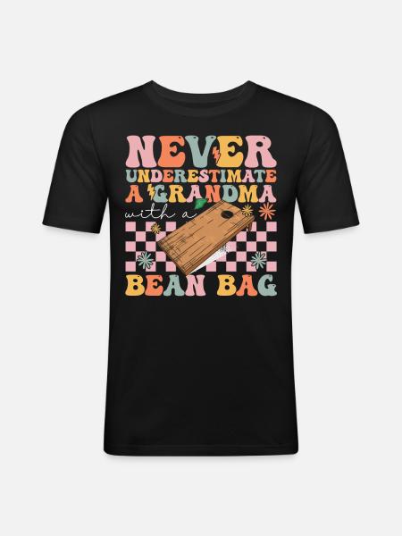 Cornhole - T-shirt près du corps Homme - noir