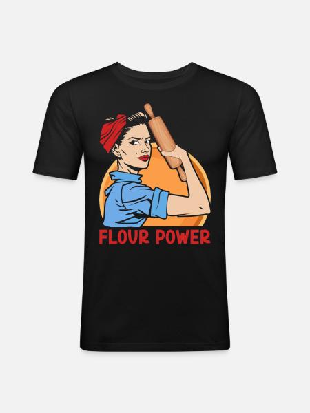 Funny Pancake Maker - Men's Slim Fit T-Shirt - black