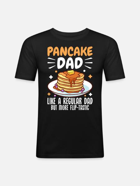 Funny Pancake Maker - Men's Slim Fit T-Shirt - black