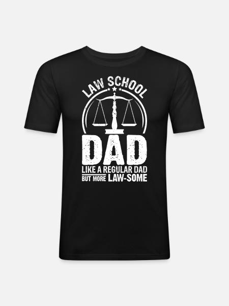 Funny law student - Men's Slim Fit T-Shirt - black