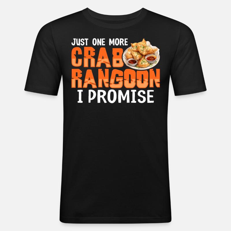 Lustiges chinesisches Essen - Männer Slim Fit T-Shirt - Schwarz
