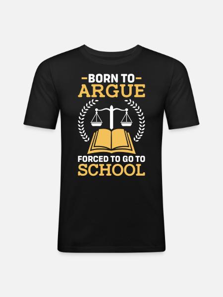 Funny law student - Men's Slim Fit T-Shirt - black