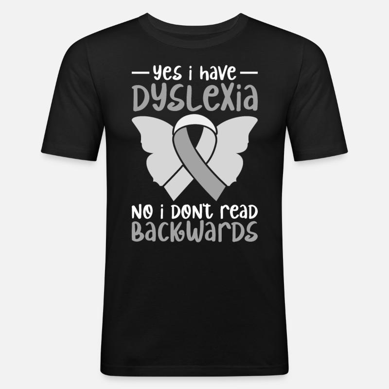Legasthenie-Bewusstsein - Männer Slim Fit T-Shirt - Schwarz