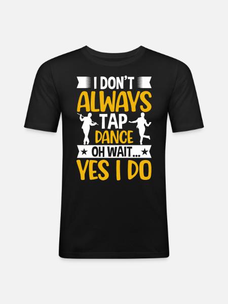 Dancing Tap Dancer - Men's Slim Fit T-Shirt - black