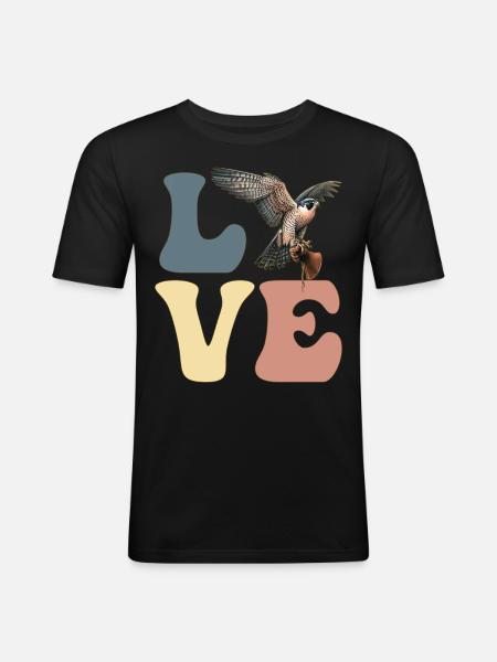 Falconry Falconer Hawking - Men's Slim Fit T-Shirt - black