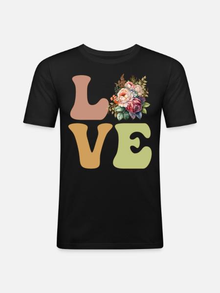 Florist, Flower, Flower Gardener - Men's Slim Fit T-Shirt - black