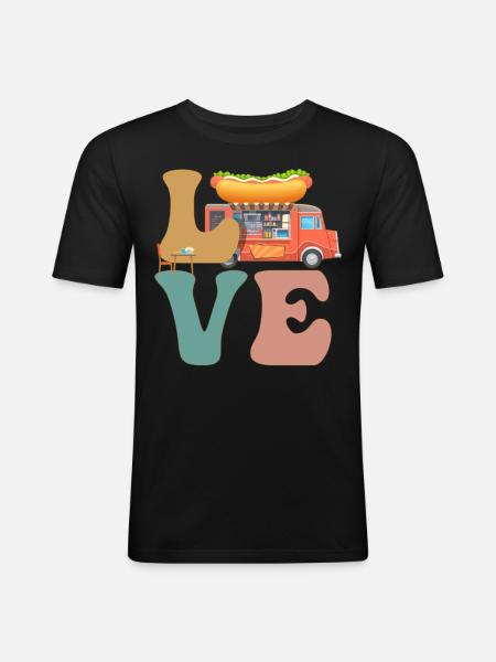 Food Truck - Men's Slim Fit T-Shirt - black