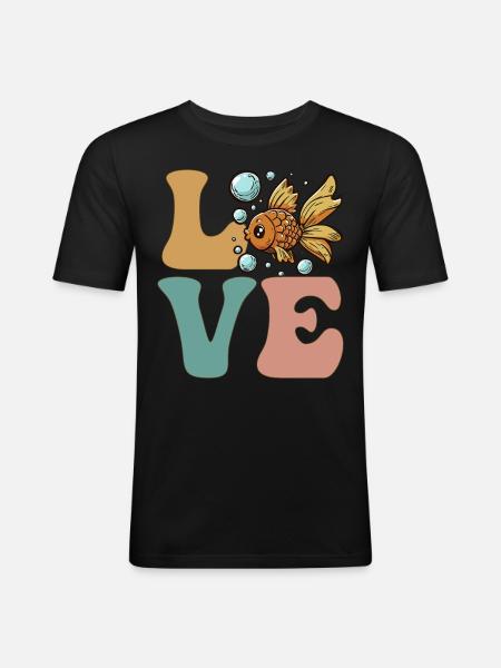 Goldfish Fish Lover Goldfish - Men's Slim Fit T-Shirt - black