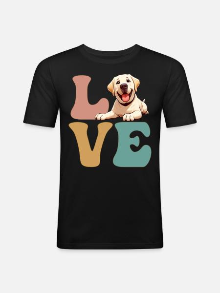 Labrador Dog Lover - Men's Slim Fit T-Shirt - black