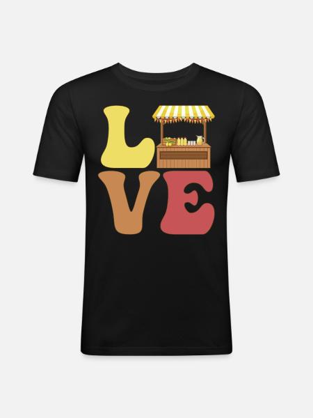 Lemonade Stand Lemon Juice - Men's Slim Fit T-Shirt - black