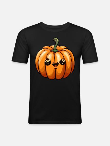 Sacabambaspi Fisk Meme Græskar Halloween - Herre Slim Fit T-Shirt - sort