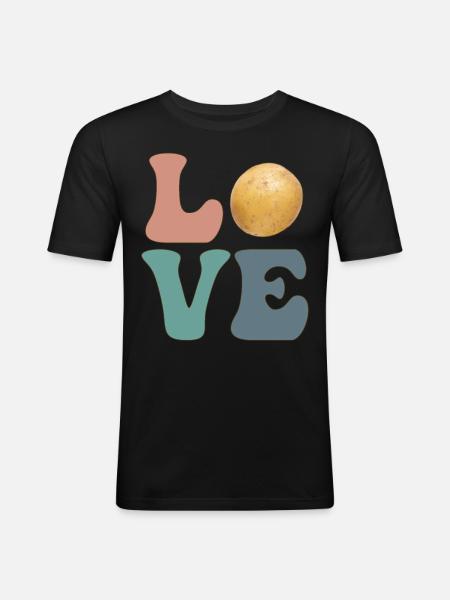 Potatoes Potatoes - Men's Slim Fit T-Shirt - black