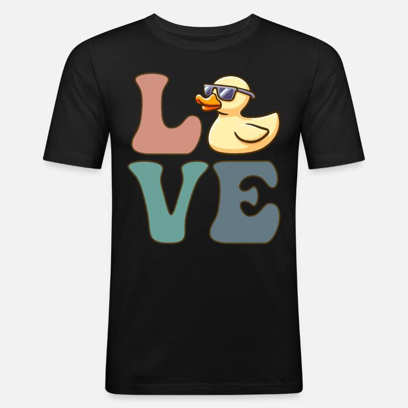 Gummiente Entchen Entchen Entchen - Männer Slim Fit T-Shirt - Schwarz