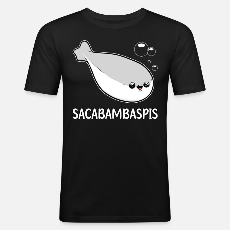 Sacabambaspis Poisson Meme - T-shirt près du corps Homme - noir