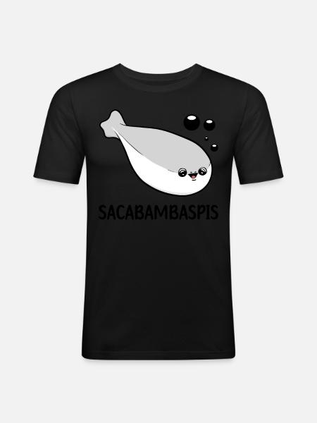 Sacabambaspis Fish Meme - Men's Slim Fit T-Shirt - black