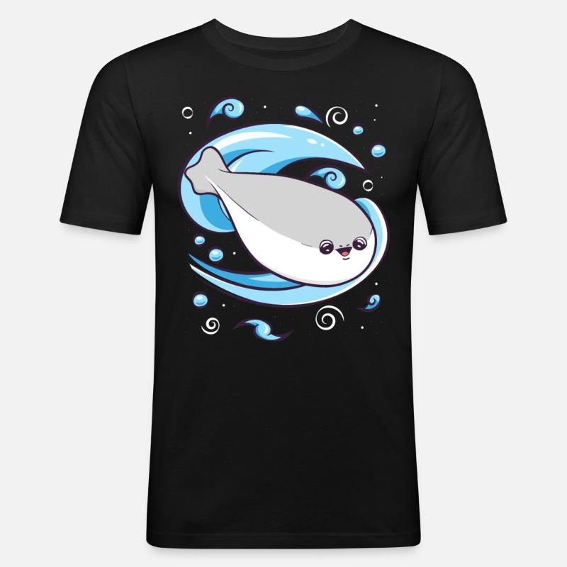 Sacabambaspis Poisson Meme Eau - T-shirt près du corps Homme - noir