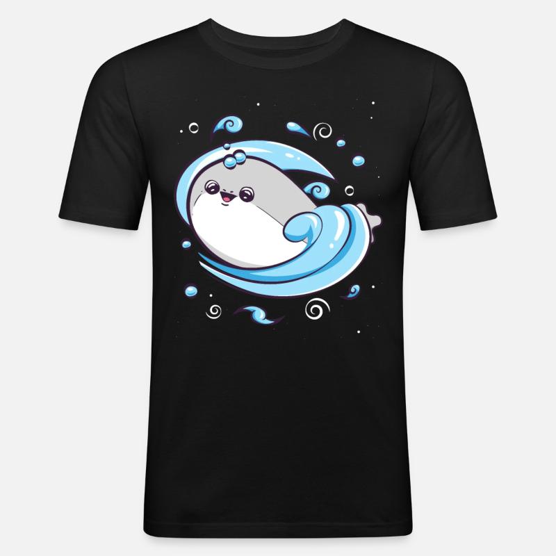 Sacabambaspis Poisson Meme Eau - T-shirt près du corps Homme - noir