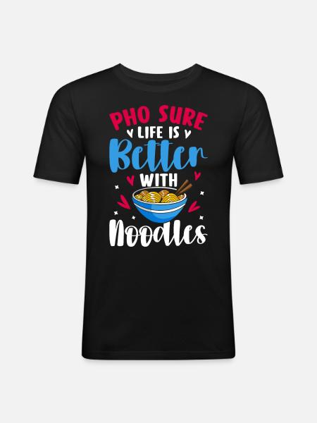 Vietnamese noodle soup - Men's Slim Fit T-Shirt - black