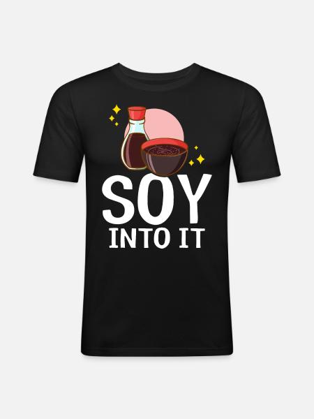 Japanese soy sauce - Men's Slim Fit T-Shirt - black