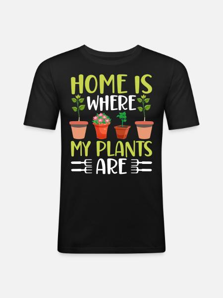 Fun Houseplant Nursery - Men's Slim Fit T-Shirt - black
