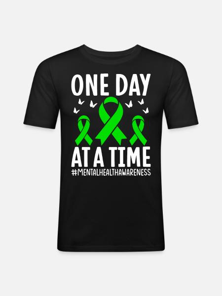 Green Belt - Men's Slim Fit T-Shirt - black