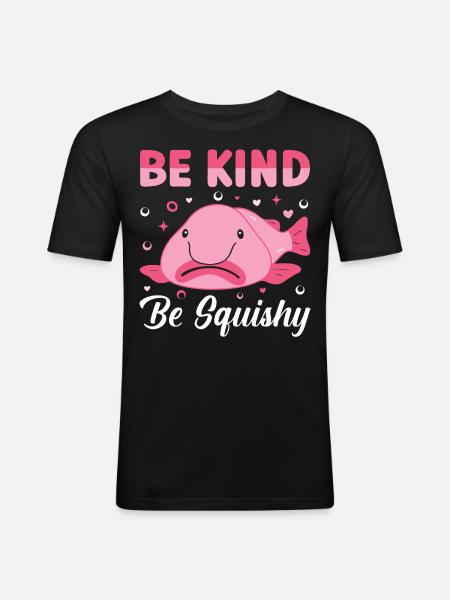 Funny Blobfish Sea Creature - Men's Slim Fit T-Shirt - black