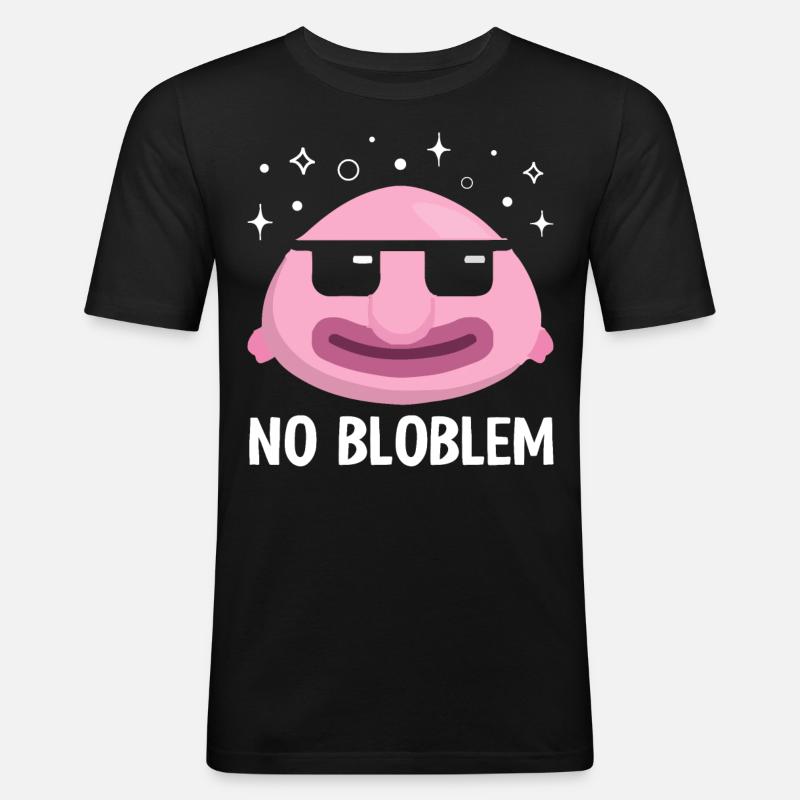 Funny Blobfish Sea Creature - Men's Slim Fit T-Shirt - black