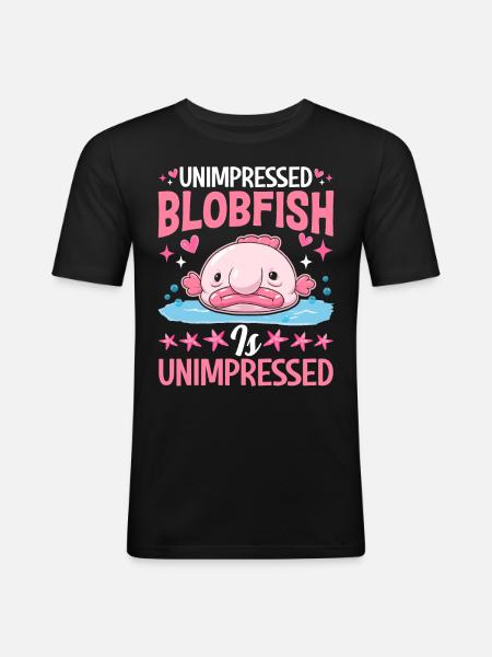 Funny sea creature - Men's Slim Fit T-Shirt - black