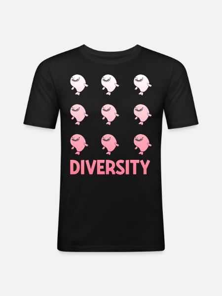 Funny Blobfish Sea Creature - Men's Slim Fit T-Shirt - black