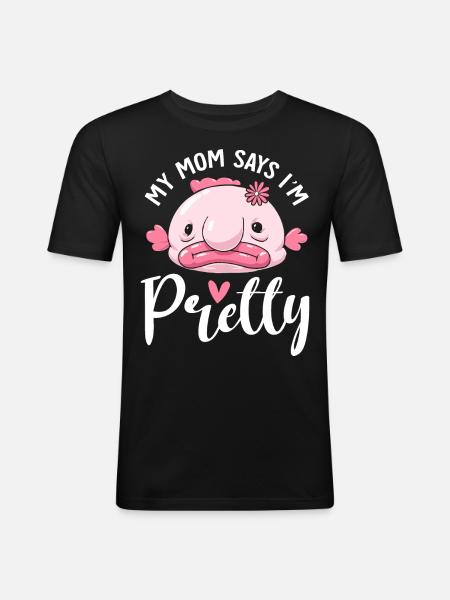 Funny Blobfish Sea Creature - Men's Slim Fit T-Shirt - black