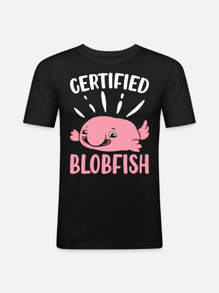 Funny sea creature - Men's Slim Fit T-Shirt - black