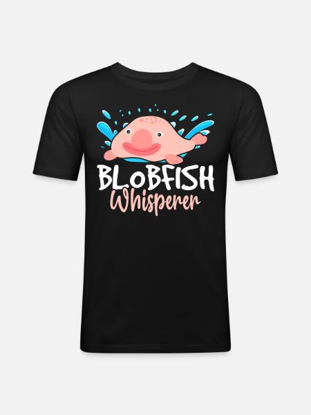 Funny sea creature - Men's Slim Fit T-Shirt - black