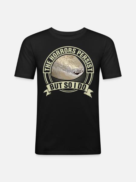 Funny Sacabambaspi Fish Meme - Men's Slim Fit T-Shirt - black