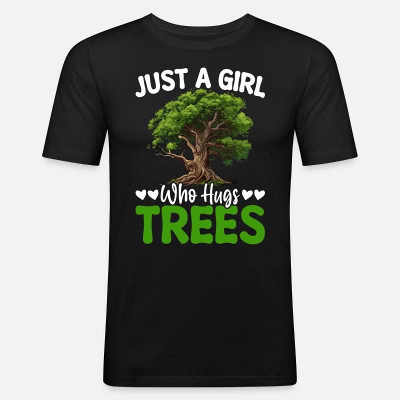 Tree hugger - Men's Slim Fit T-Shirt - black