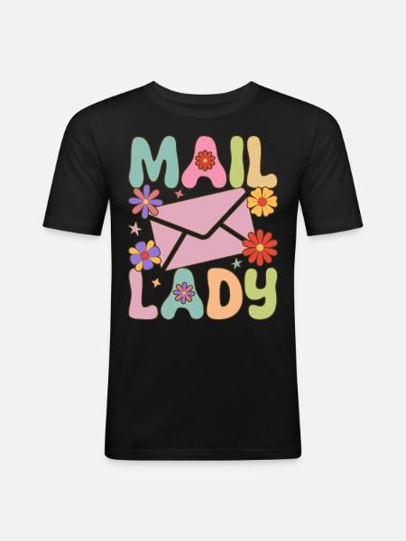 Employées des postes - T-shirt près du corps Homme - noir