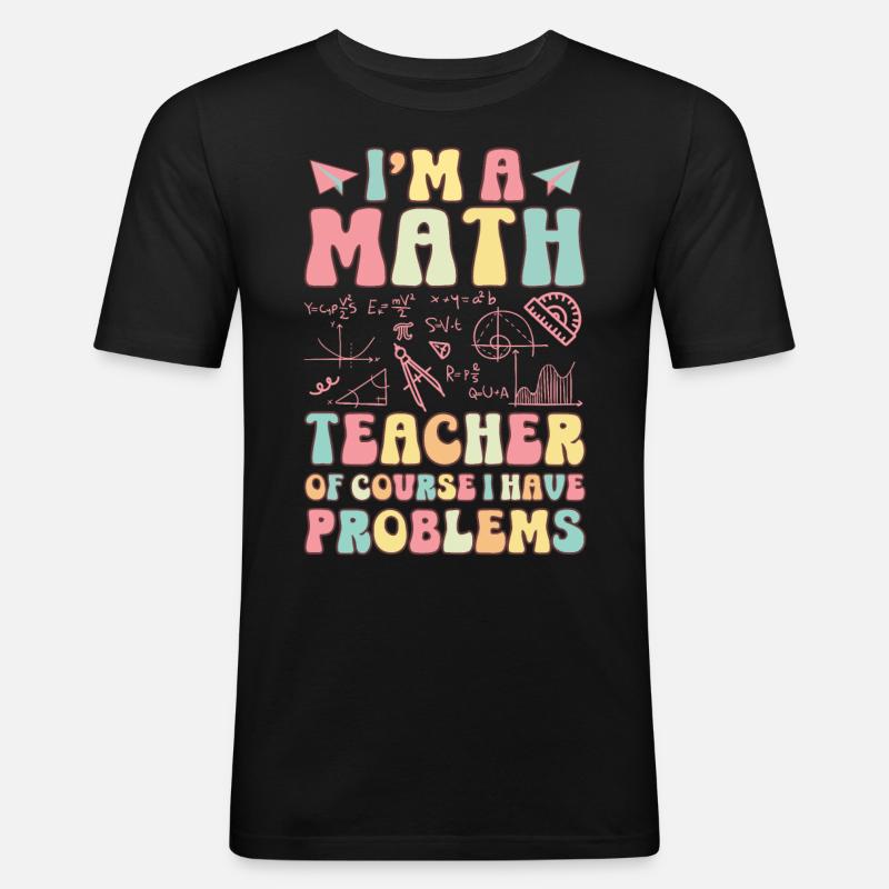 Groovy Schullehrerin - Männer Slim Fit T-Shirt - Schwarz