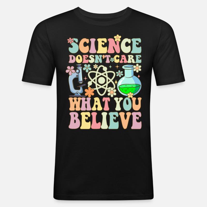 Professeur de sciences groovy - T-shirt près du corps Homme - noir
