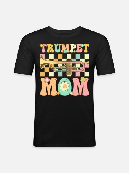 Groovy Trumpeter Band Trumpeter - Men's Slim Fit T-Shirt - black