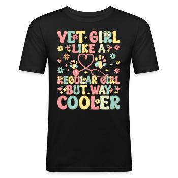 Vet Tech Veterinarian - Men's Slim Fit T-Shirt - black - Front - Nik (191cm)