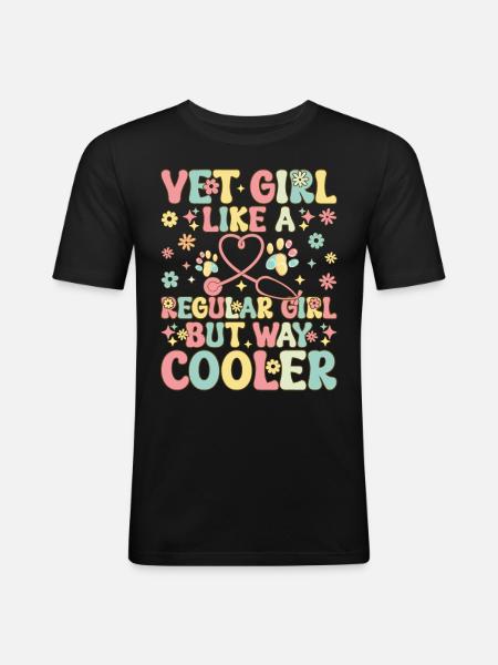 Vet Tech Veterinarian - Men's Slim Fit T-Shirt - black