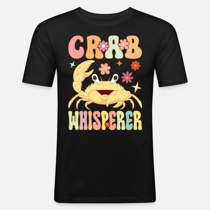 Groovy Crab Lovers Seafood Lovers - Men's Slim Fit T-Shirt - black