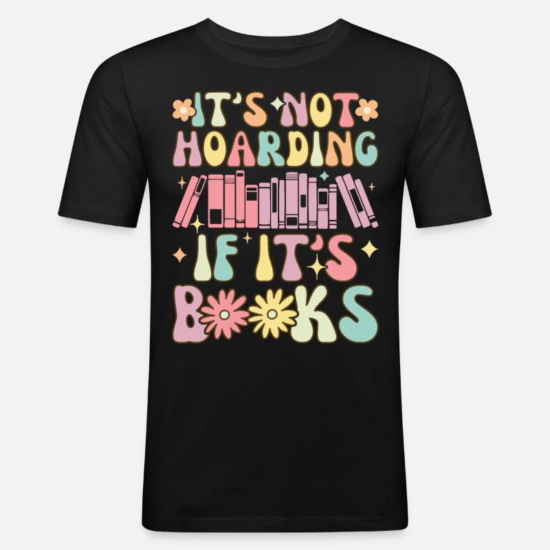 Groovy Book Reader Buch lesen - Männer Slim Fit T-Shirt - Schwarz