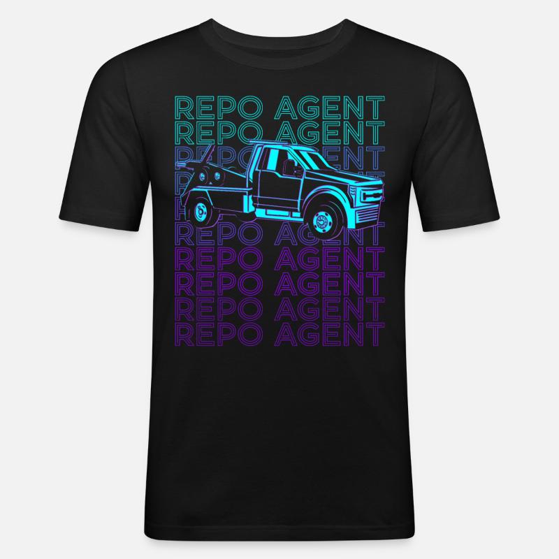 Repo Agent Retransfer Agent Retro - Men's Slim Fit T-Shirt - black
