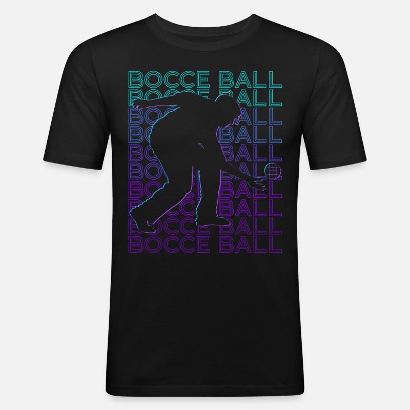 Bocce Player Retro - Men's Slim Fit T-Shirt - black