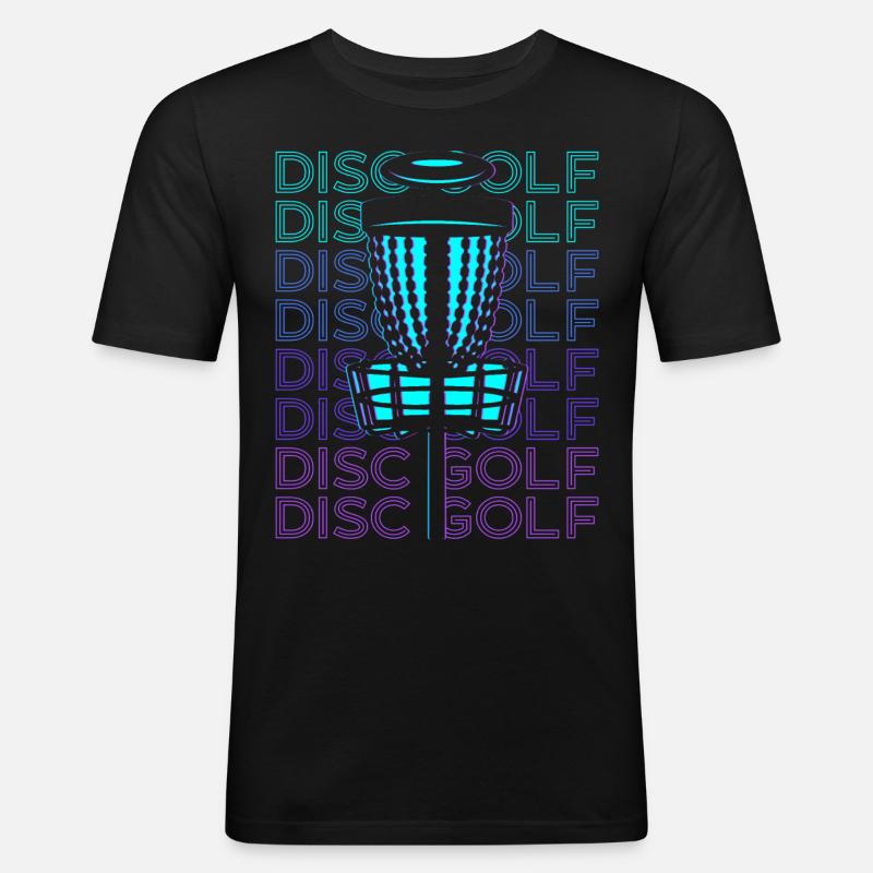 Disc-Golf Disc-Golfing Disc-Golfer Retro - Männer Slim Fit T-Shirt - Schwarz