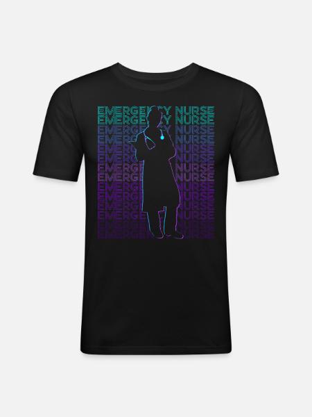 Emergency Nurse ER Nurse Retro - Men's Slim Fit T-Shirt - black
