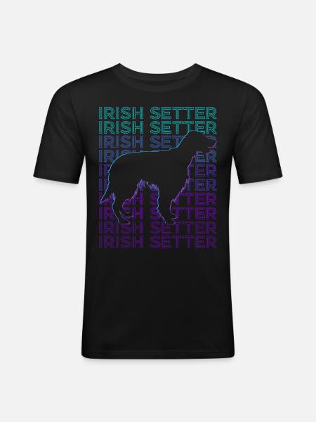 Irish Setter Dog Retro - Men's Slim Fit T-Shirt - black