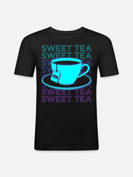 Sweet Tea Retro - Men's Slim Fit T-Shirt - black