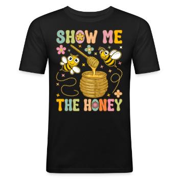 Beekeeper Beekeeping Show Me the Honey - Men's Slim Fit T-Shirt - black - Front - Nik (191cm)