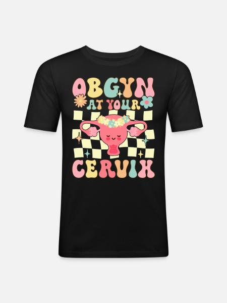 OBGYN livmoderhalsen Sjov gynækolog Gynækologen - Herre Slim Fit T-Shirt - sort